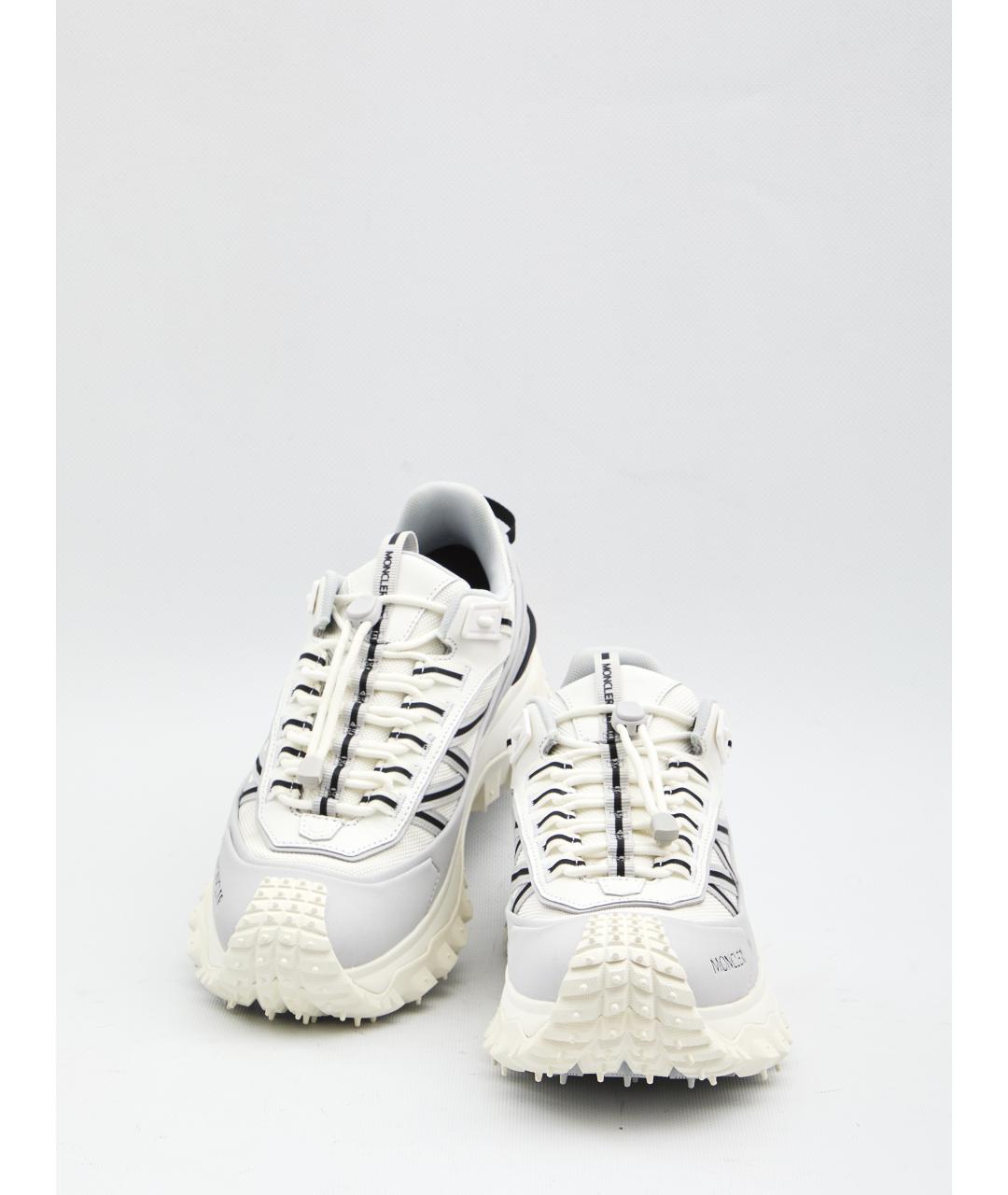 MONCLER Серые синтетические низкие кроссовки / кеды, фото 5