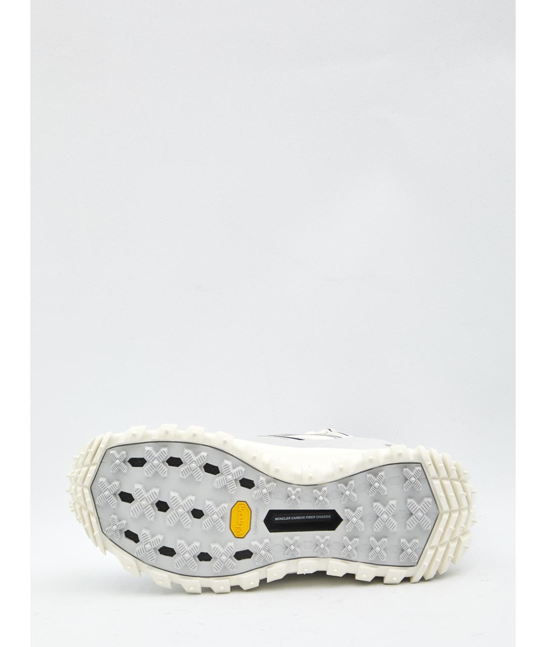 MONCLER Серые синтетические низкие кроссовки / кеды, фото 4