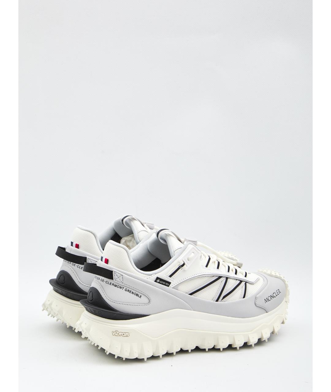 MONCLER Серые синтетические низкие кроссовки / кеды, фото 3