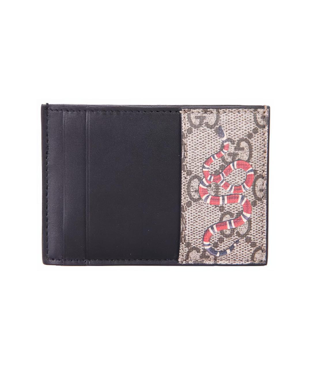 GUCCI Черный кожаный кардхолдер, фото 1