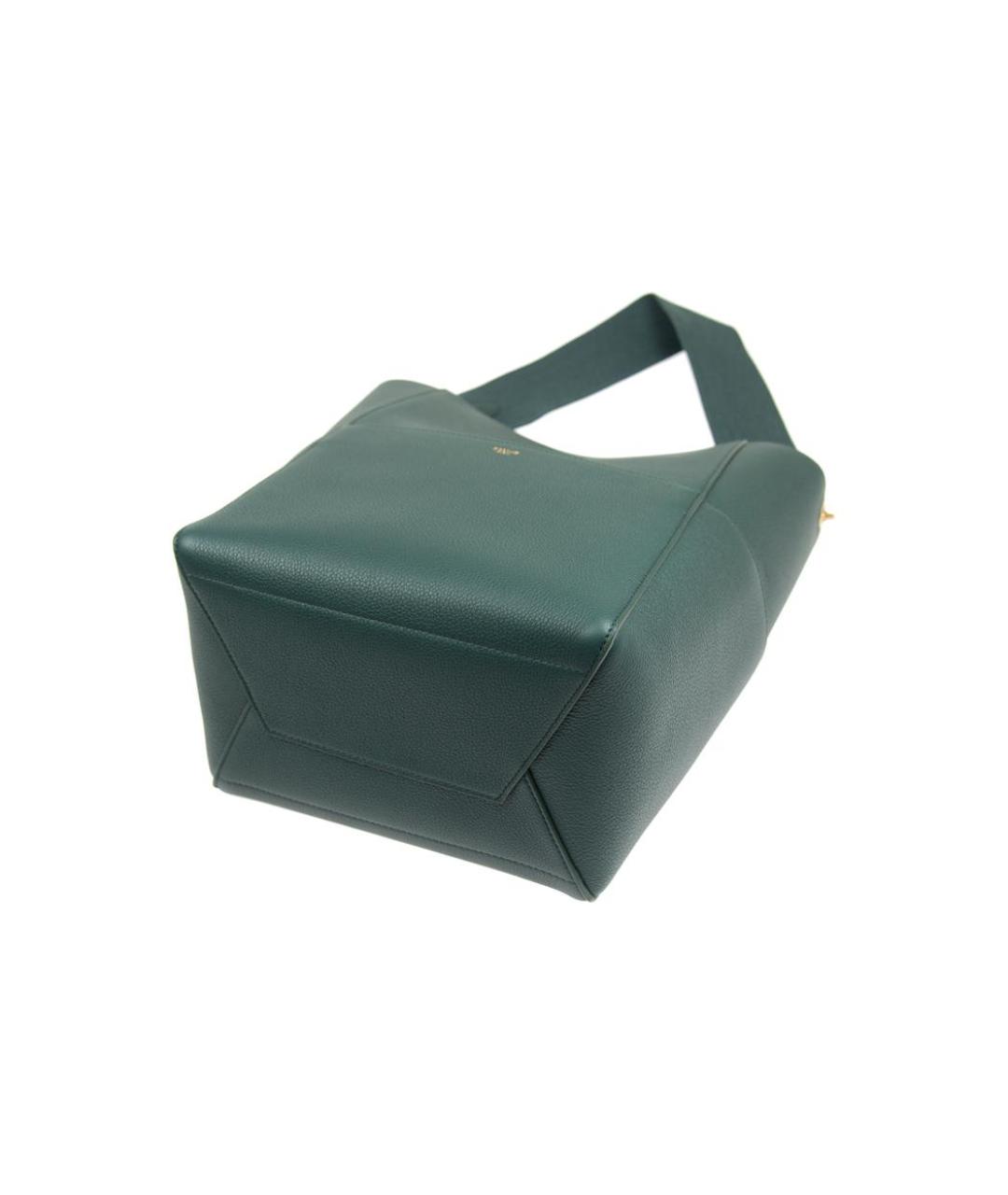 CELINE Зеленая кожаная сумка через плечо, фото 5