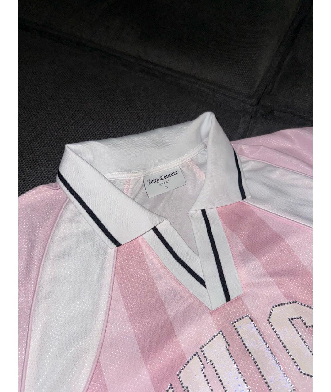 JUICY COUTURE Розовая полиамидовая футболка, фото 3