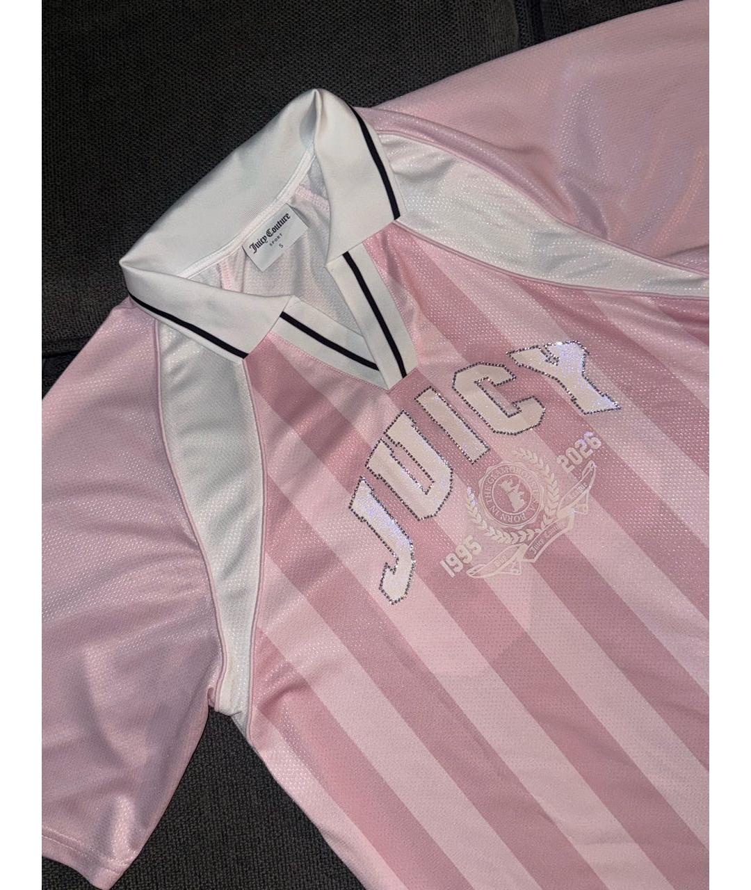 JUICY COUTURE Розовая полиамидовая футболка, фото 2