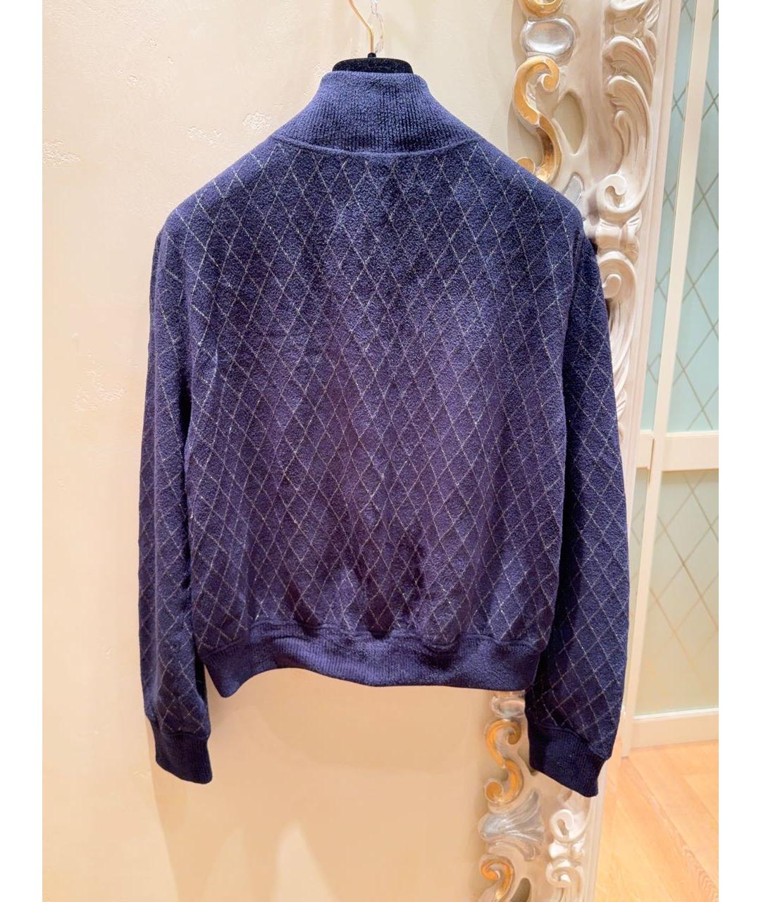 CHANEL Темно-синий хлопковый джемпер / свитер, фото 2