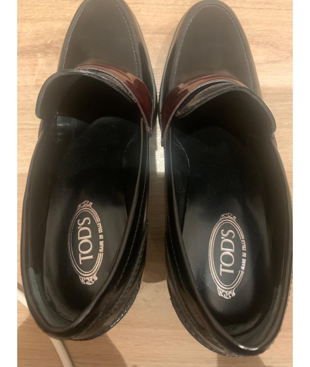 TOD'S Черные кожаные туфли, фото 3