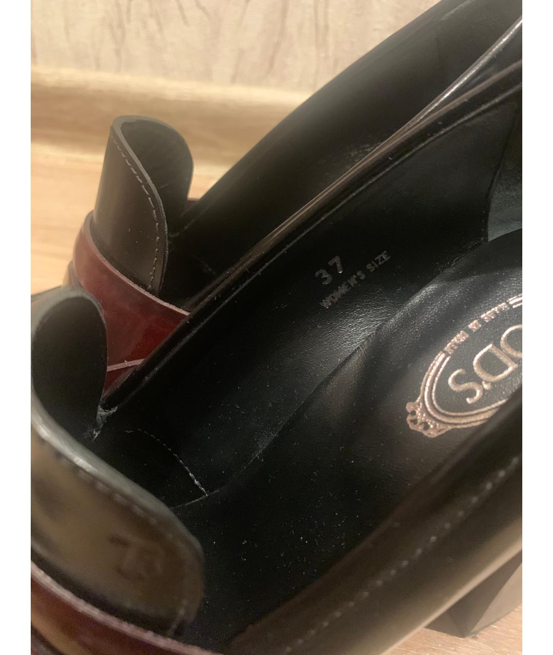 TOD'S Черные кожаные туфли, фото 6