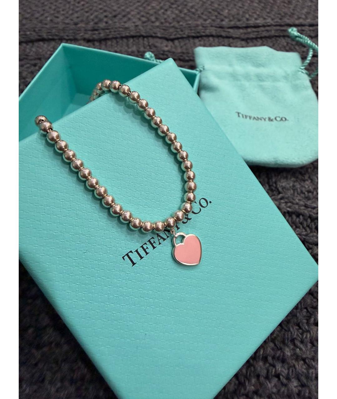 TIFFANY&CO Розовый серебряный браслет, фото 3