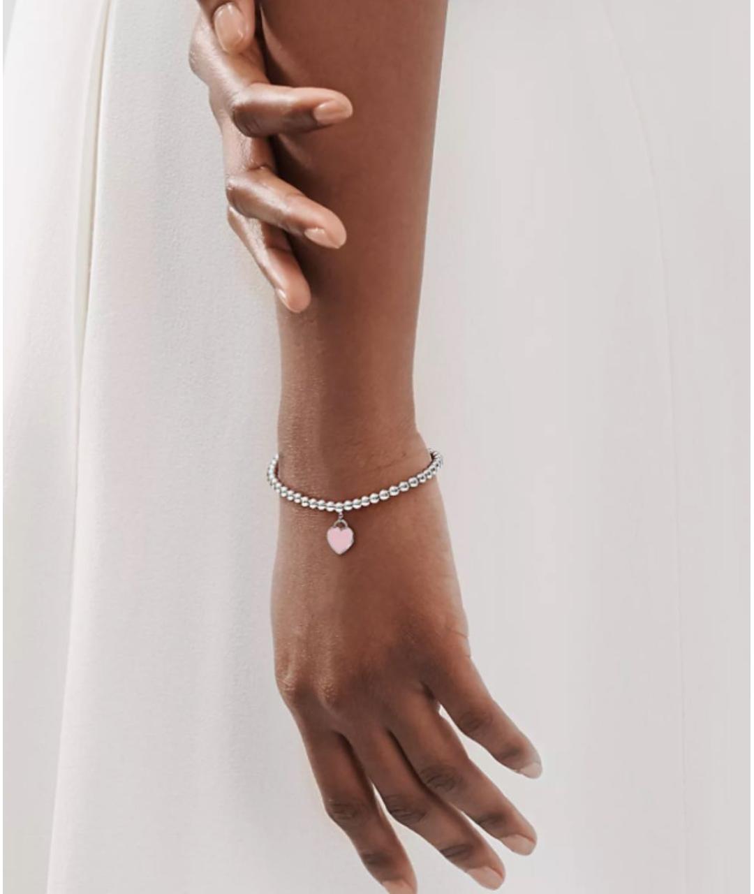TIFFANY&CO Розовый серебряный браслет, фото 5