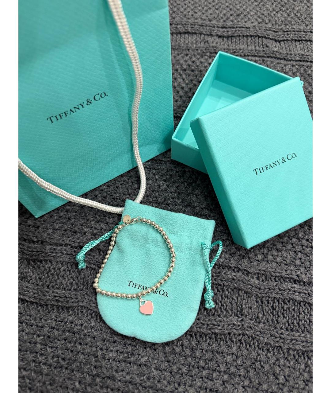TIFFANY&CO Розовый серебряный браслет, фото 2