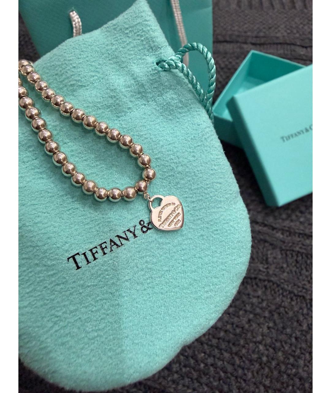 TIFFANY&CO Розовый серебряный браслет, фото 4