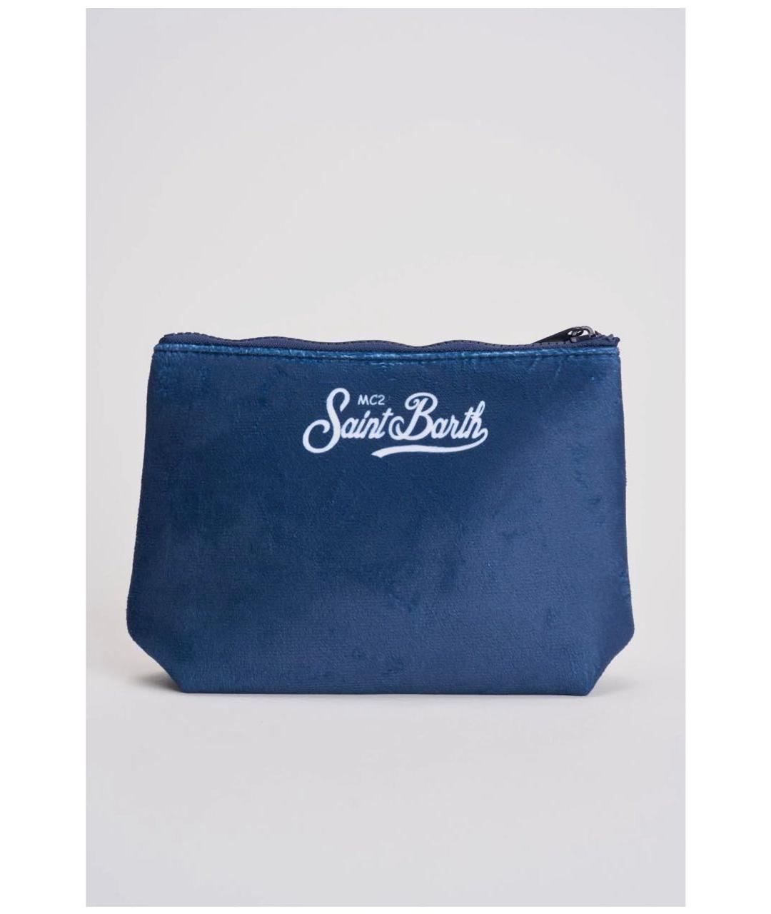 MC2 SAINT BARTH Темно-синяя хлопковая косметичка, фото 3