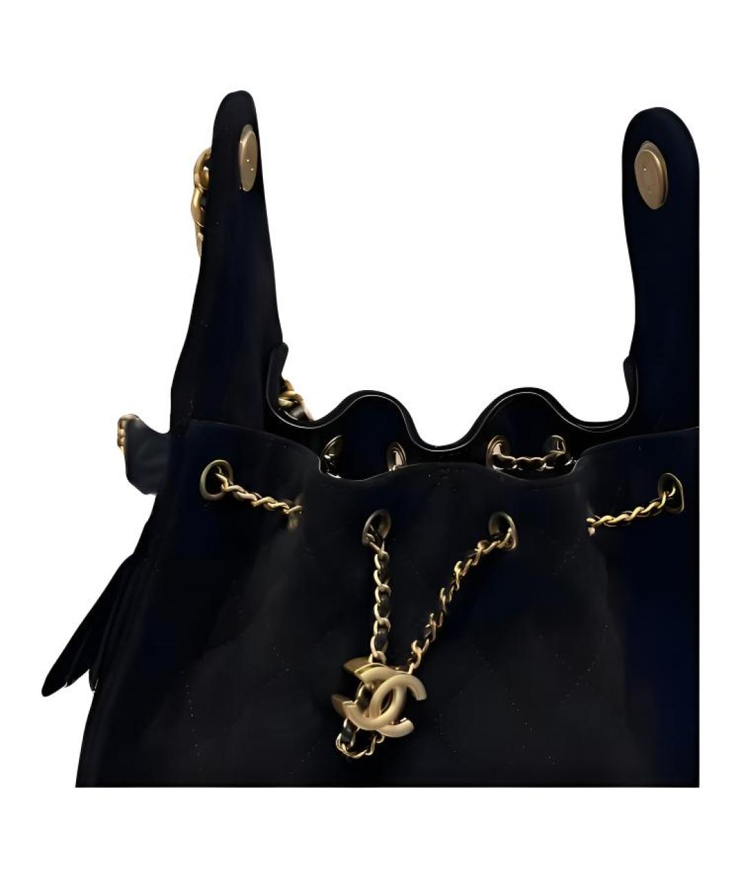 CHANEL Черная замшевая сумка через плечо, фото 4