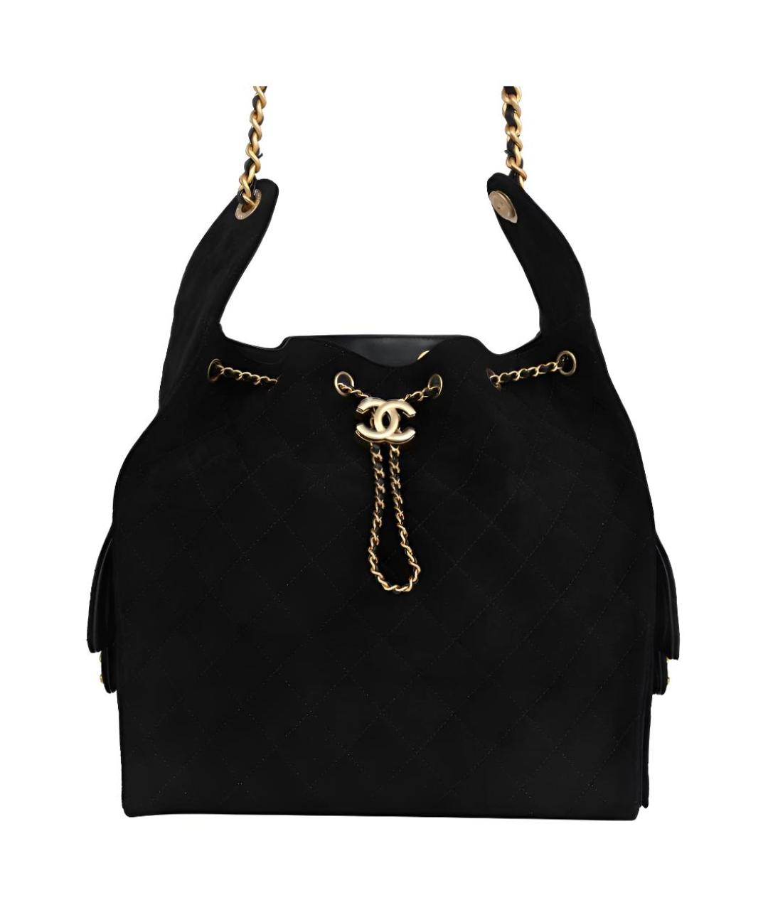 CHANEL Черная замшевая сумка через плечо, фото 1