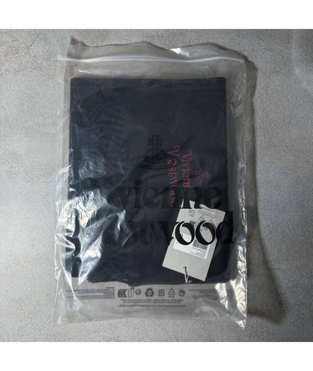 VIVIENNE WESTWOOD Черный шерстяной шарф, фото 6