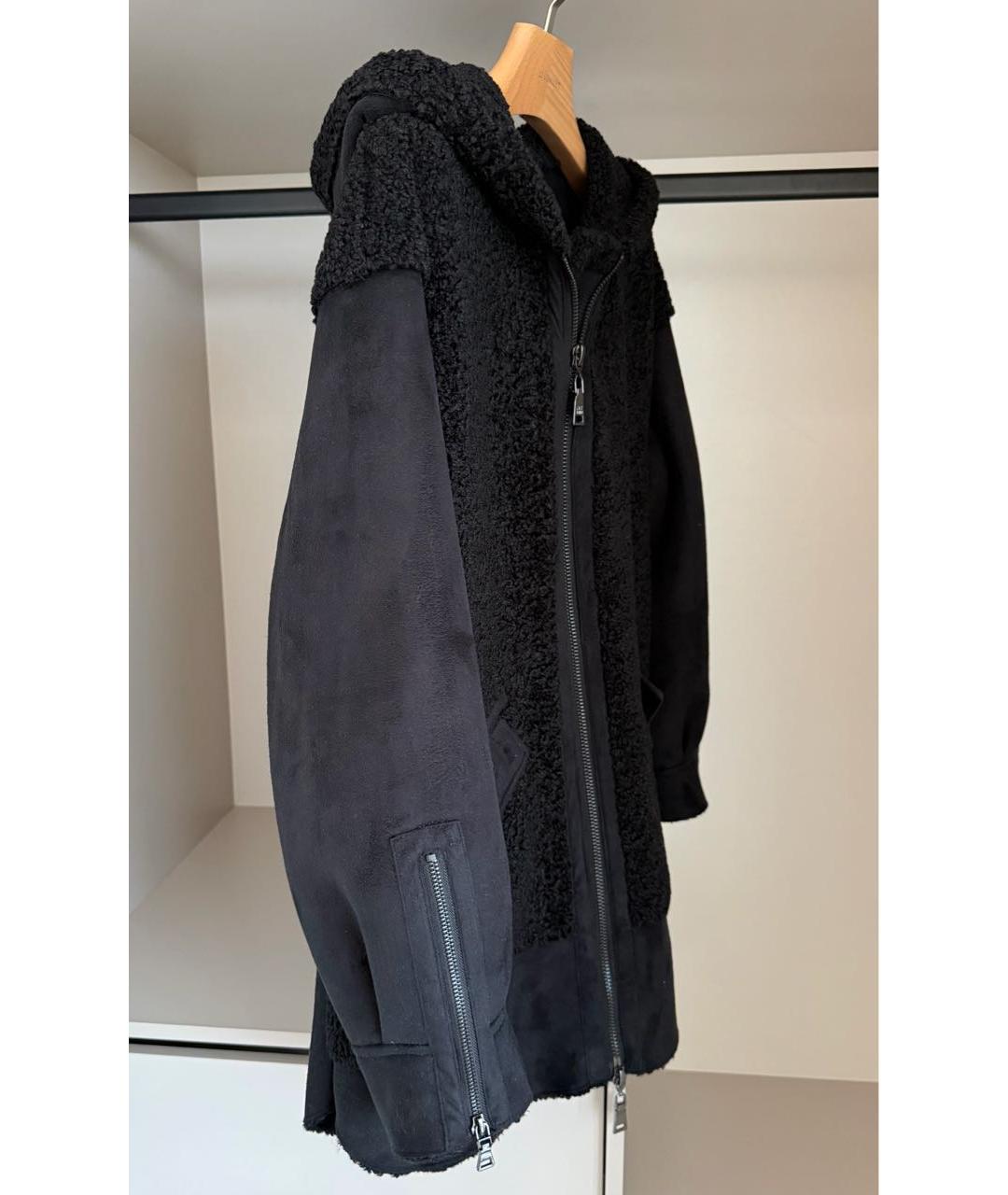 TWIN-SET Черная полиэстеровая дубленка, фото 5