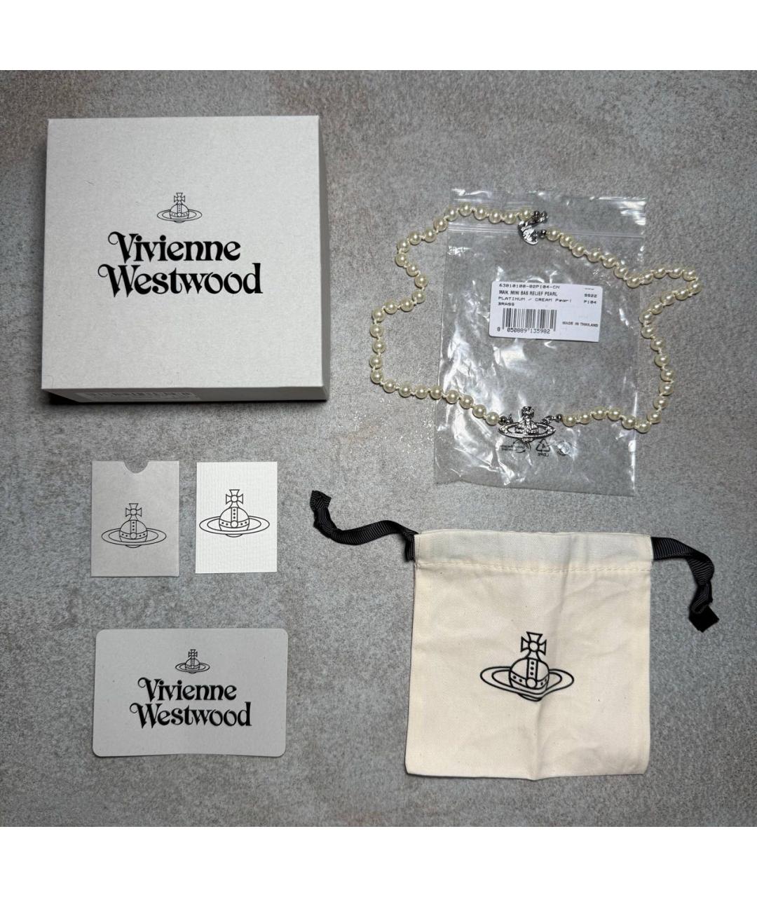 VIVIENNE WESTWOOD Серебряное металлическое колье, фото 2
