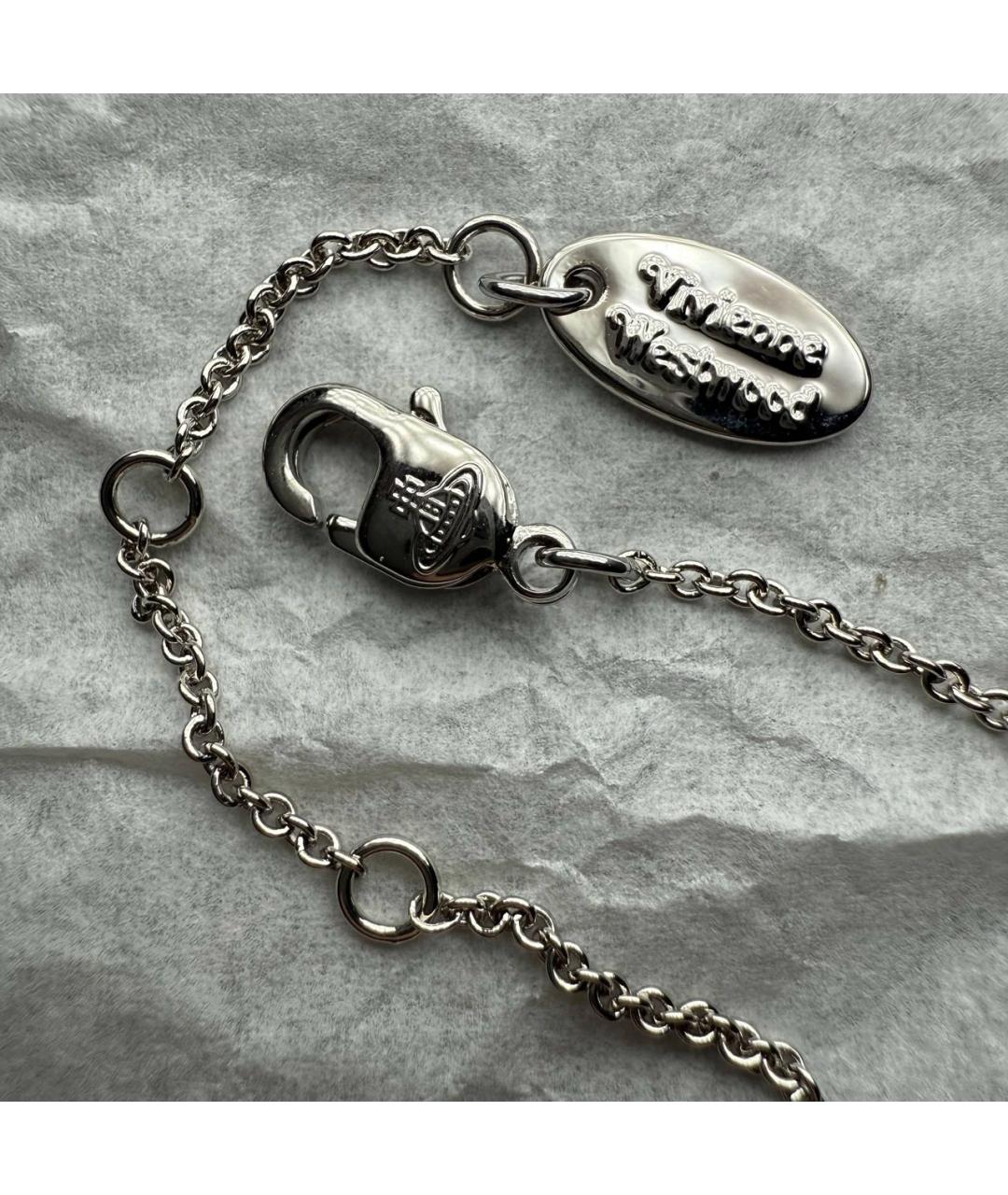 VIVIENNE WESTWOOD Серебряное металлическое колье, фото 5