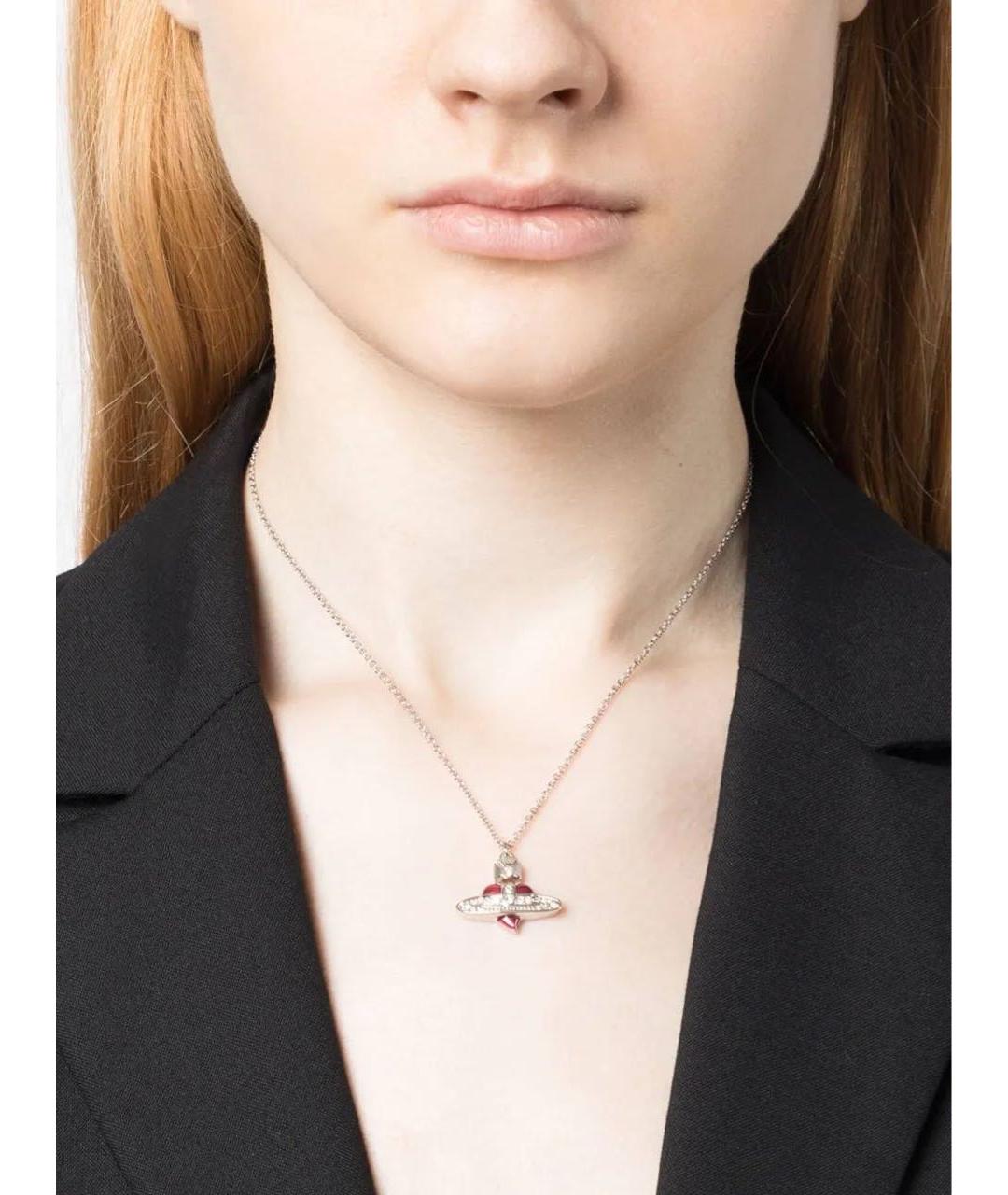 VIVIENNE WESTWOOD Серебряное металлическое колье, фото 3