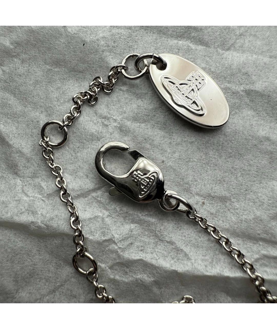 VIVIENNE WESTWOOD Серебряное металлическое колье, фото 6