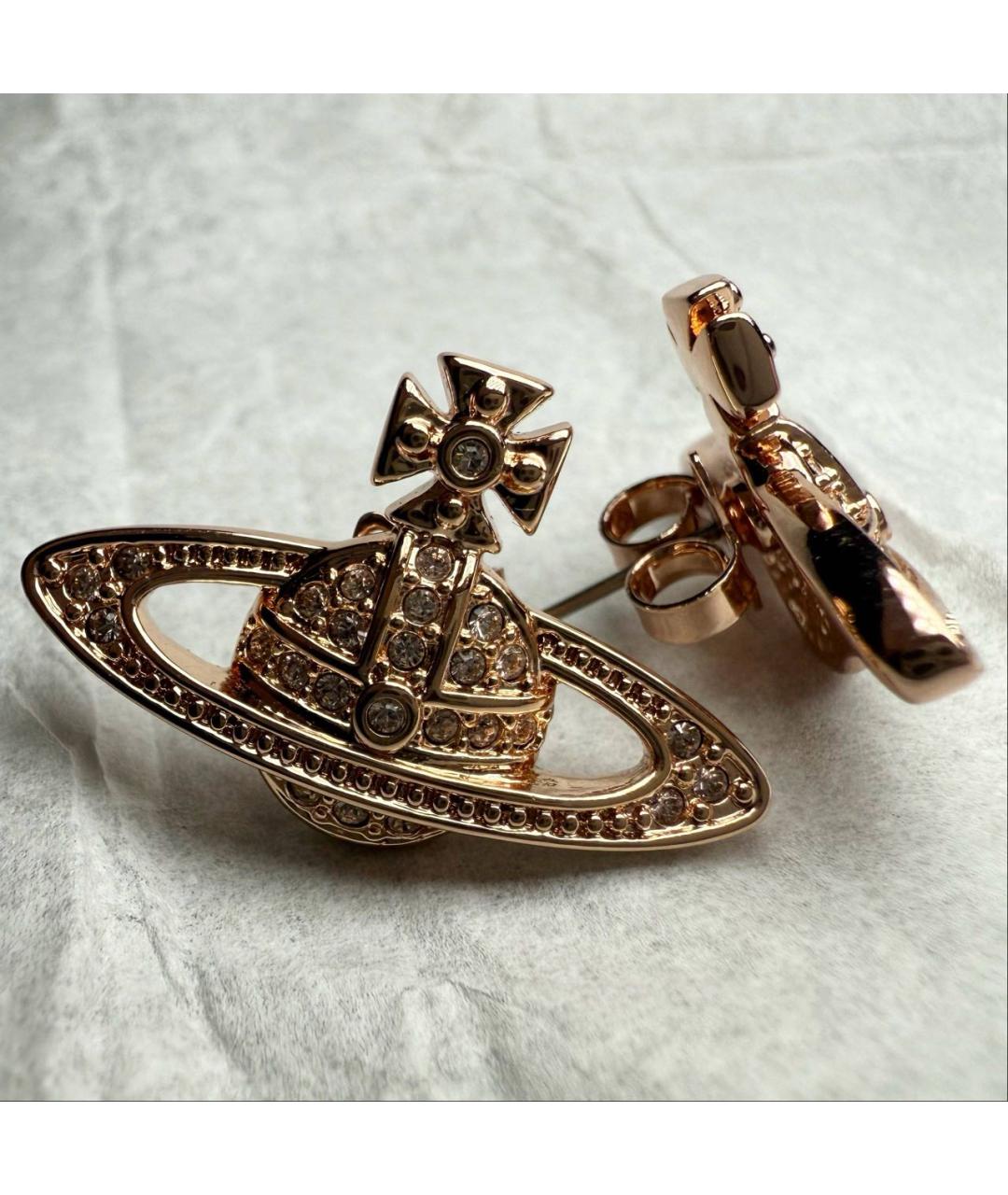 VIVIENNE WESTWOOD Золотые металлические серьги, фото 2