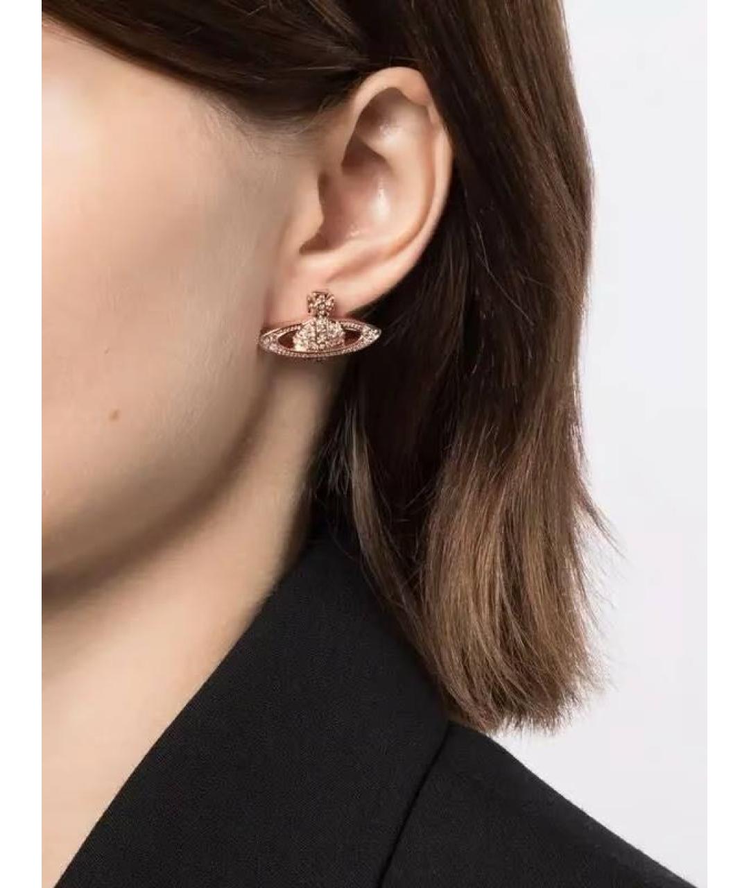 VIVIENNE WESTWOOD Золотые металлические серьги, фото 5