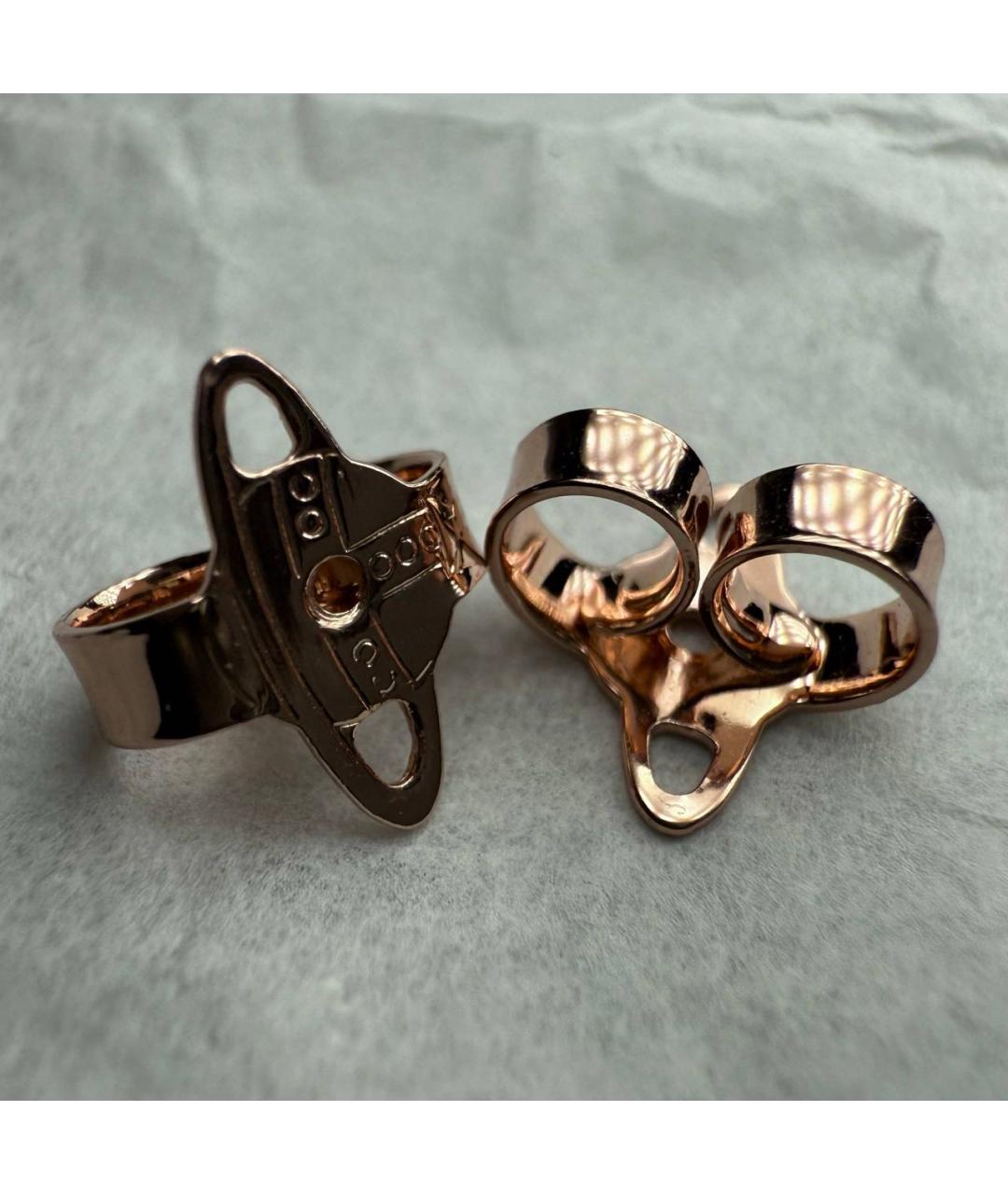 VIVIENNE WESTWOOD Золотые металлические серьги, фото 6