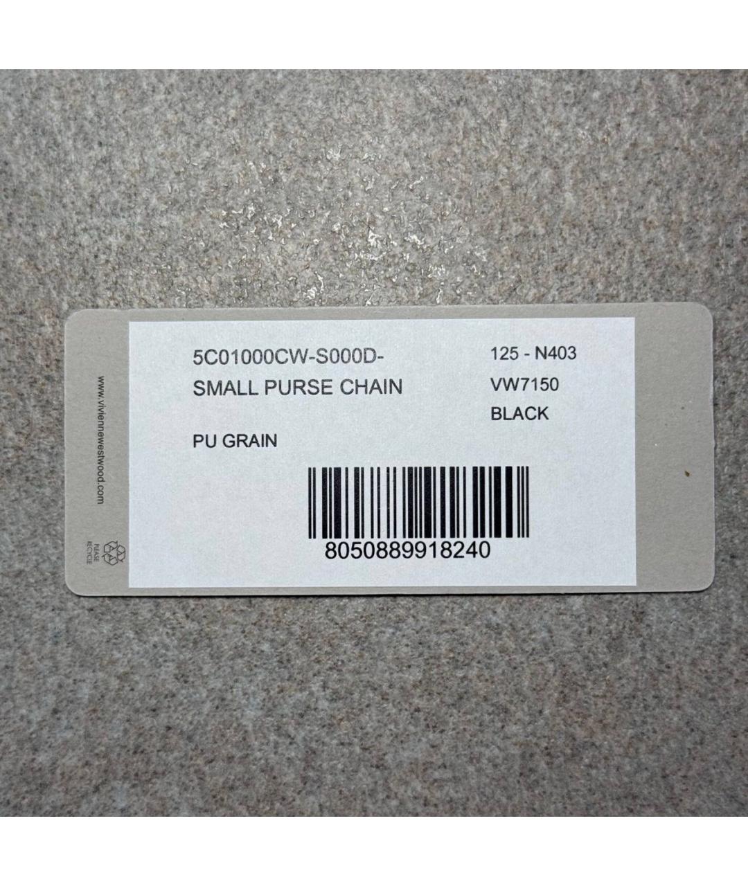 VIVIENNE WESTWOOD Черная кожаная сумка через плечо, фото 8