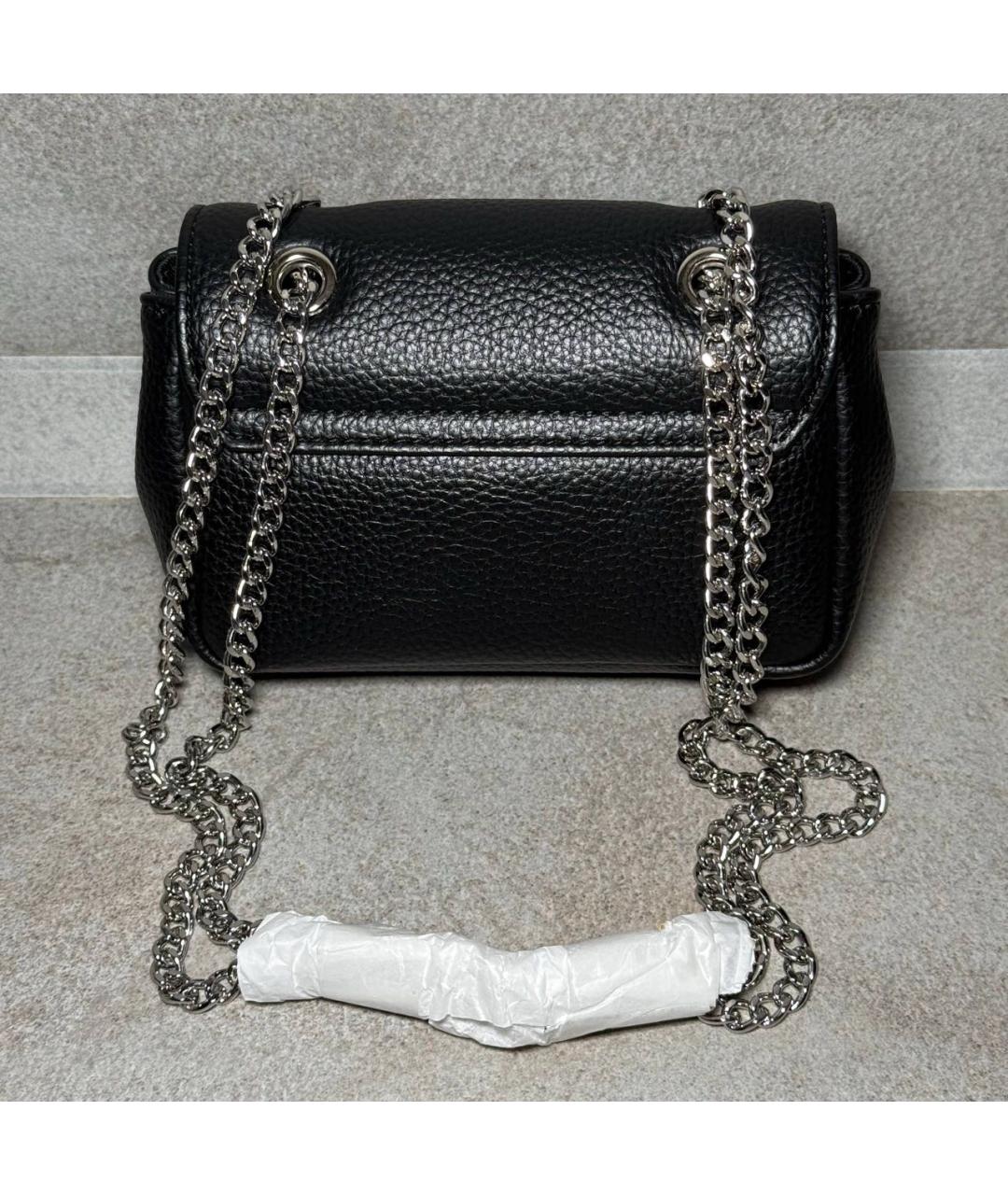 VIVIENNE WESTWOOD Черная кожаная сумка через плечо, фото 5