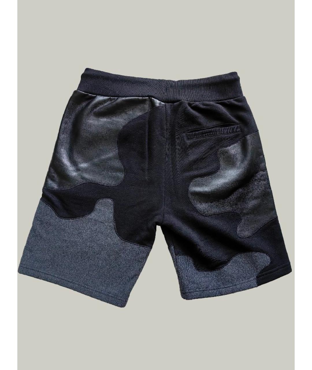 PHILIPP PLEIN Черные хлопковые шорты, фото 2