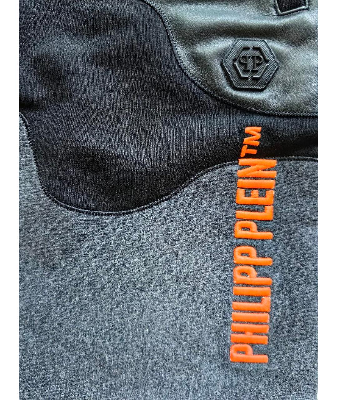 PHILIPP PLEIN Черные хлопковые шорты, фото 4