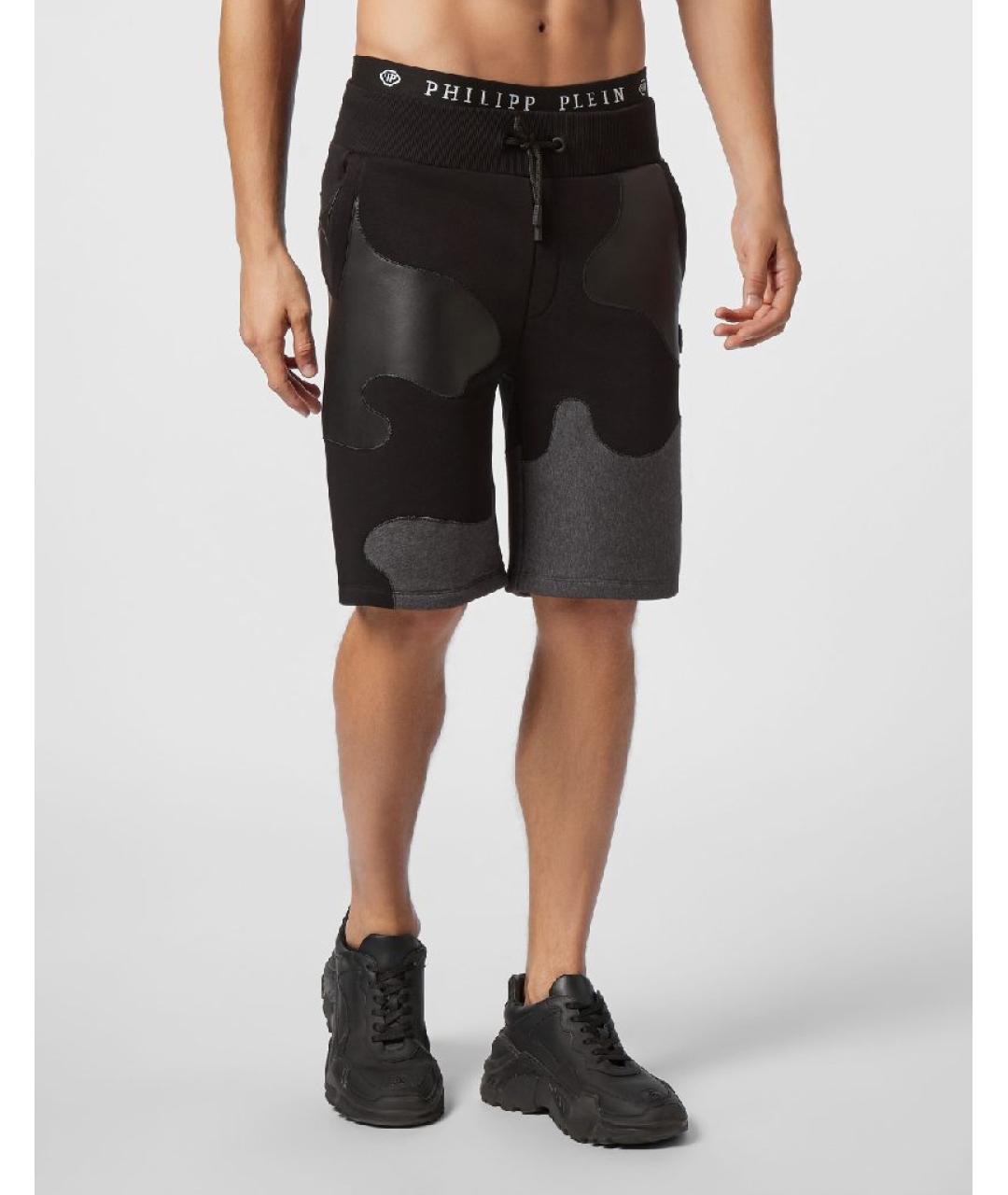 PHILIPP PLEIN Черные хлопковые шорты, фото 8
