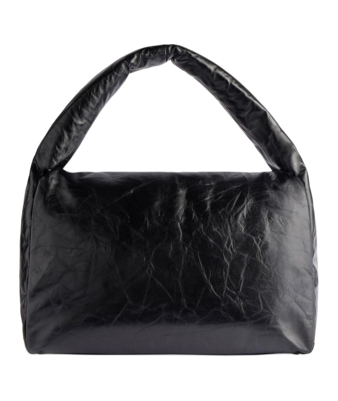 BALENCIAGA Черная кожаная сумка через плечо, фото 4