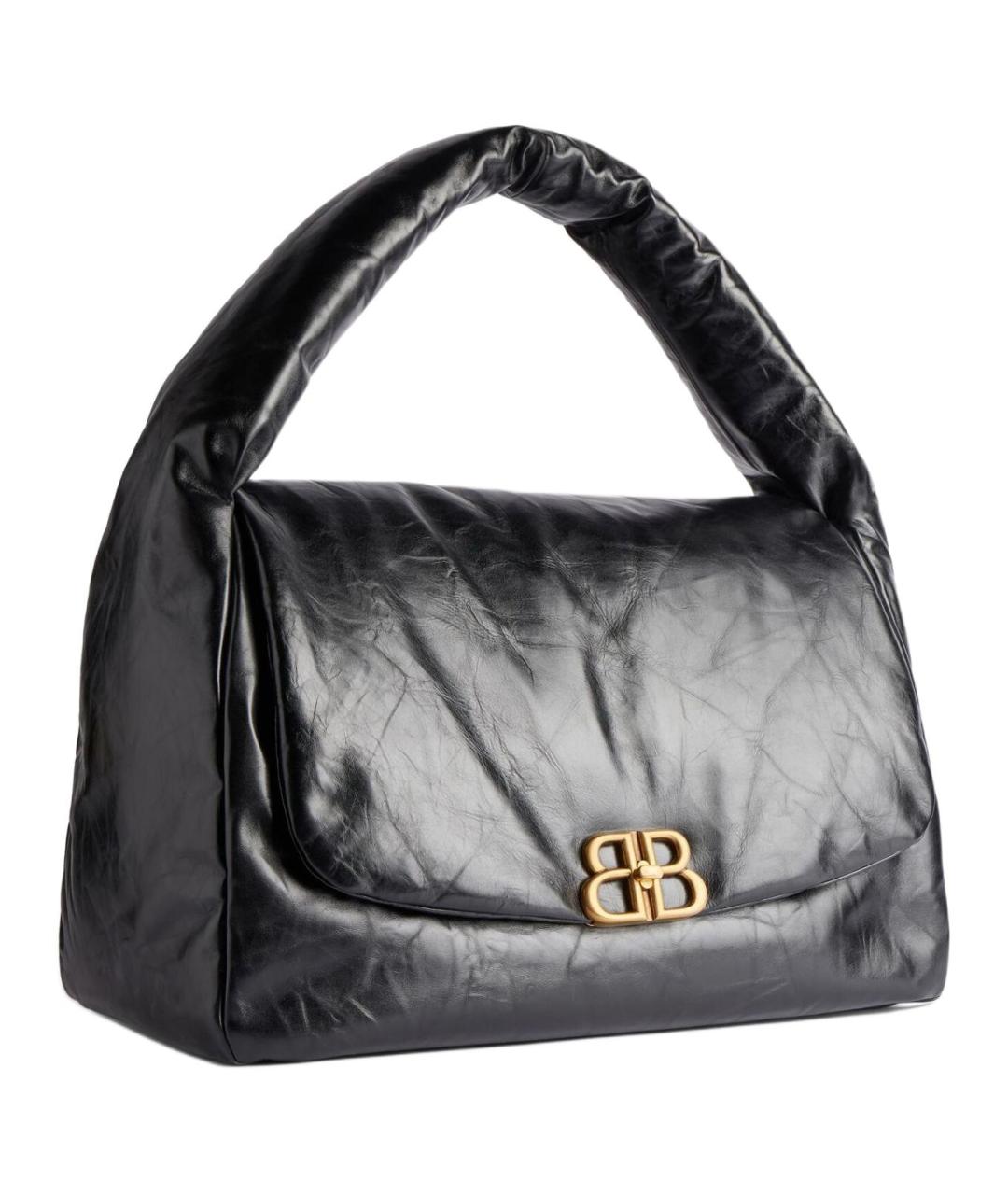BALENCIAGA Черная кожаная сумка через плечо, фото 2
