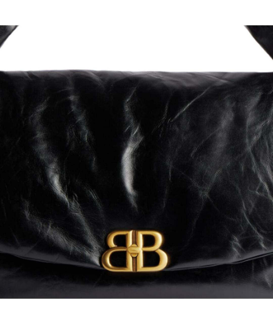 BALENCIAGA Черная кожаная сумка через плечо, фото 5