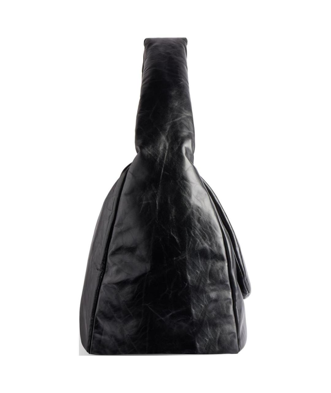 BALENCIAGA Черная кожаная сумка через плечо, фото 3