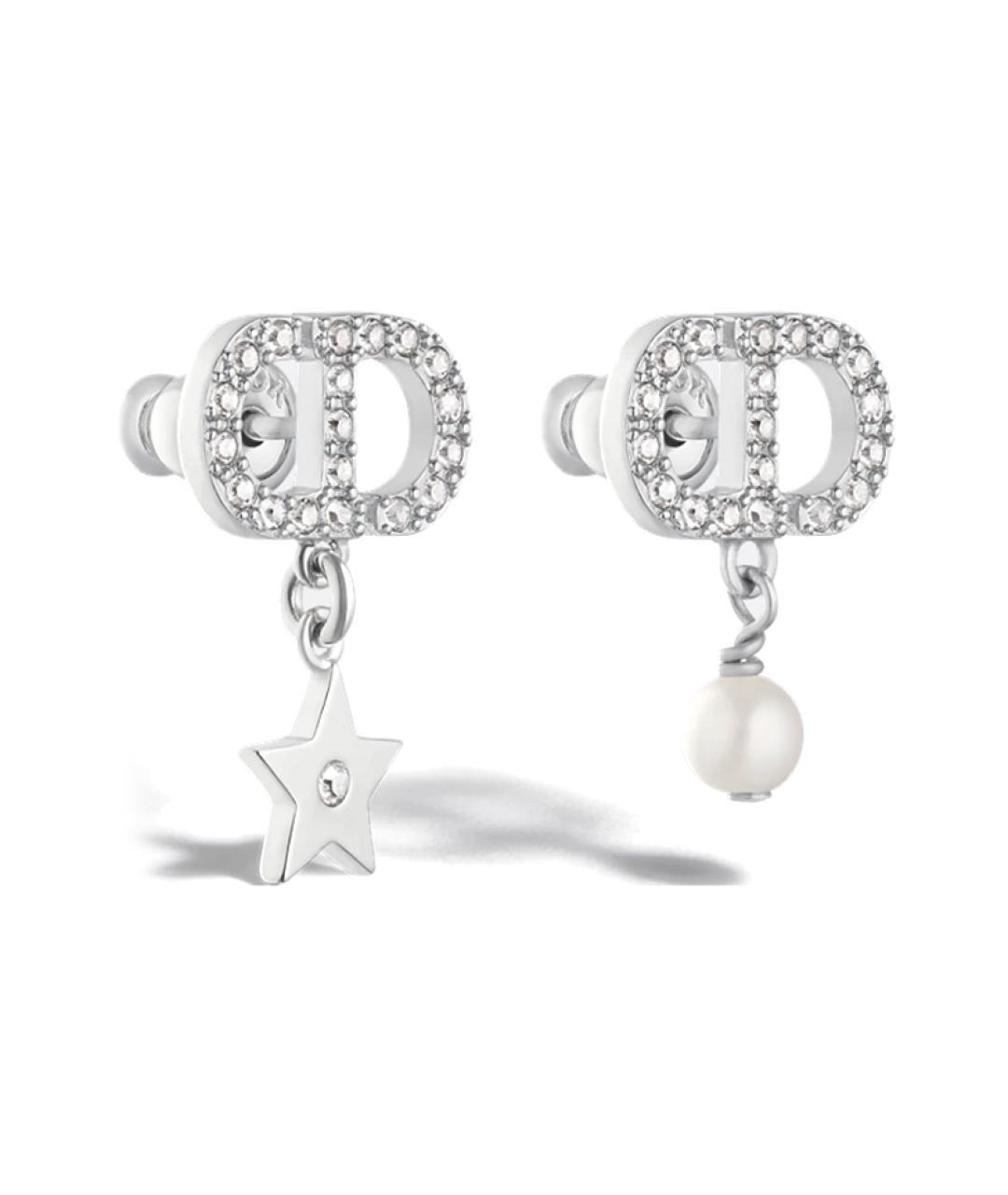 CHRISTIAN DIOR Серебряные металлические серьги, фото 2