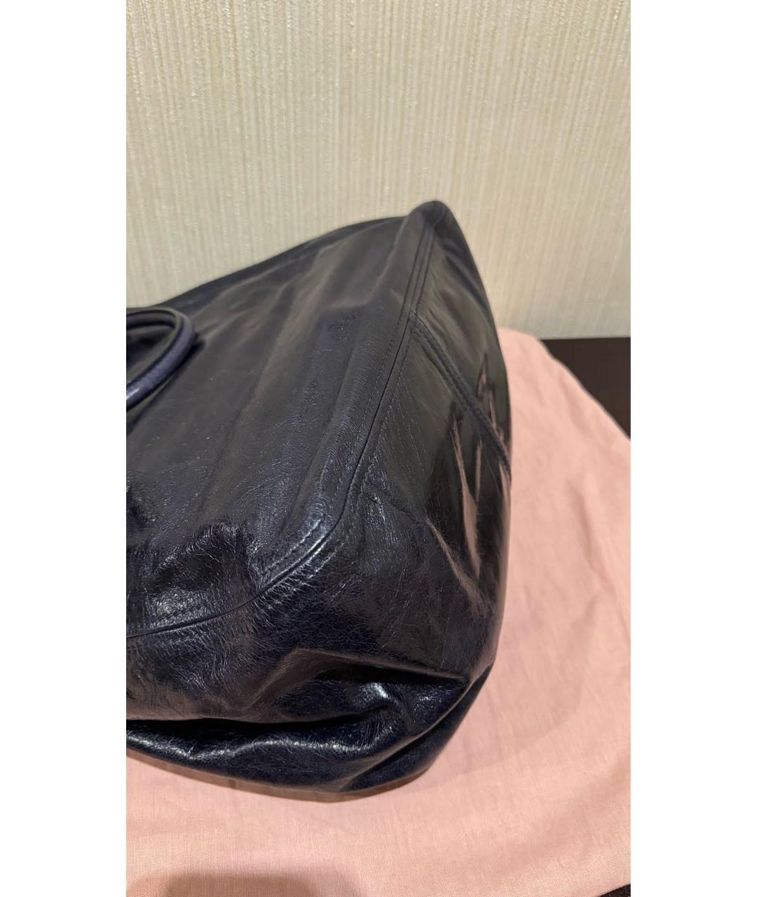 MIU MIU Черная кожаная сумка с короткими ручками, фото 2