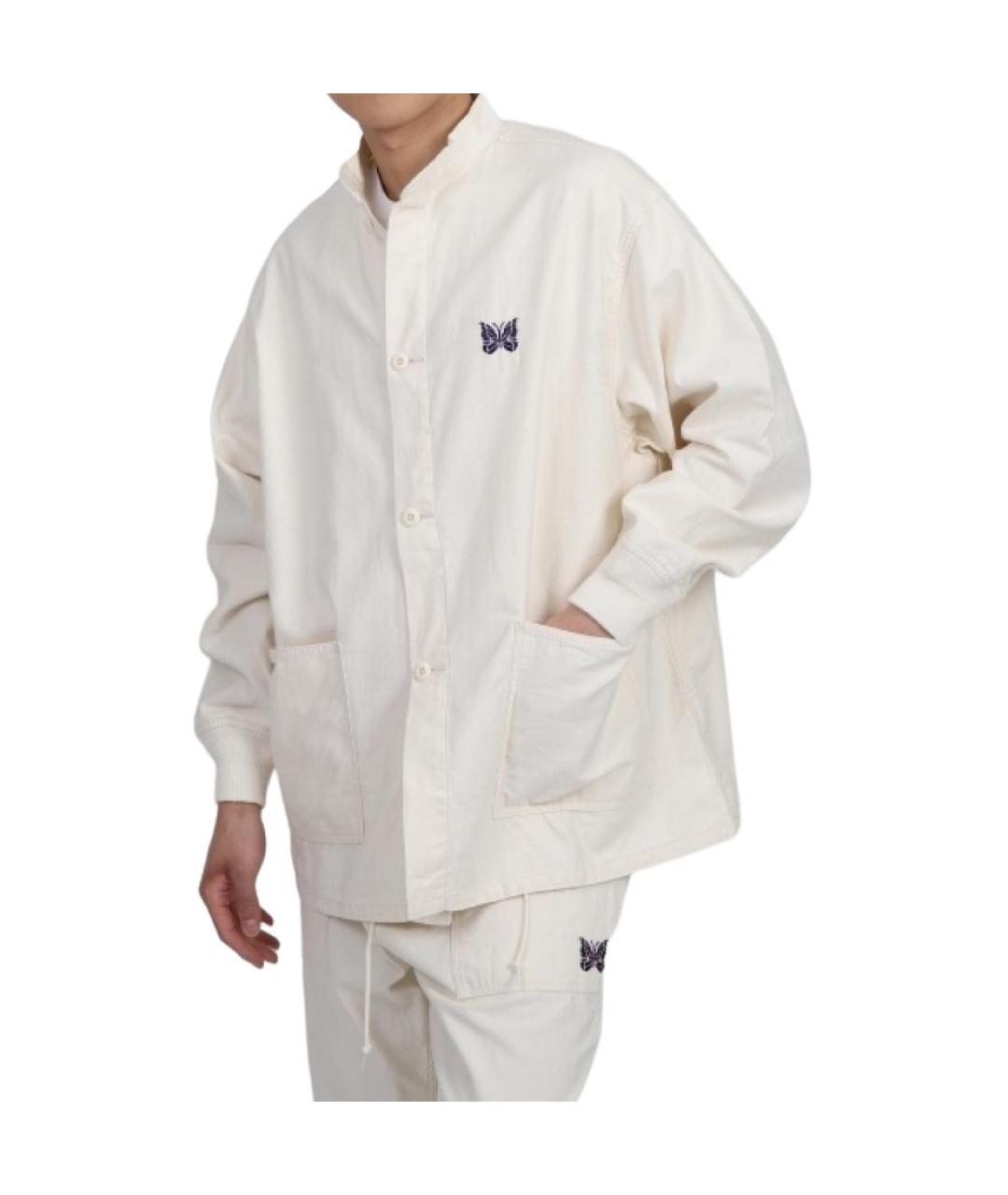 NEEDLES Белая кэжуал рубашка, фото 3