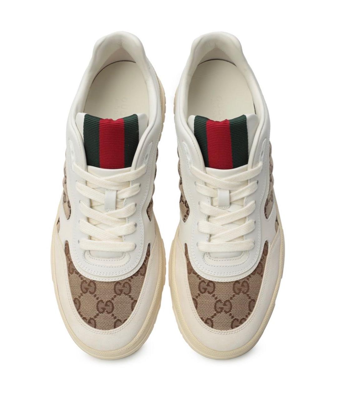 GUCCI Бежевые текстильные кеды, фото 5