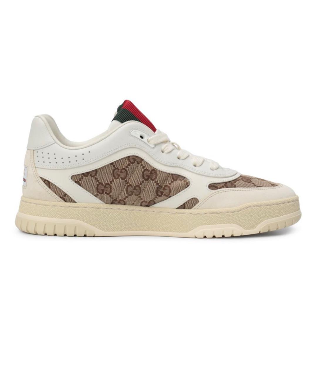 GUCCI Бежевые текстильные кеды, фото 1