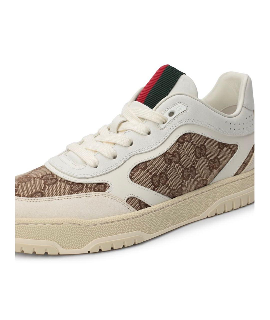 GUCCI Бежевые текстильные кеды, фото 2