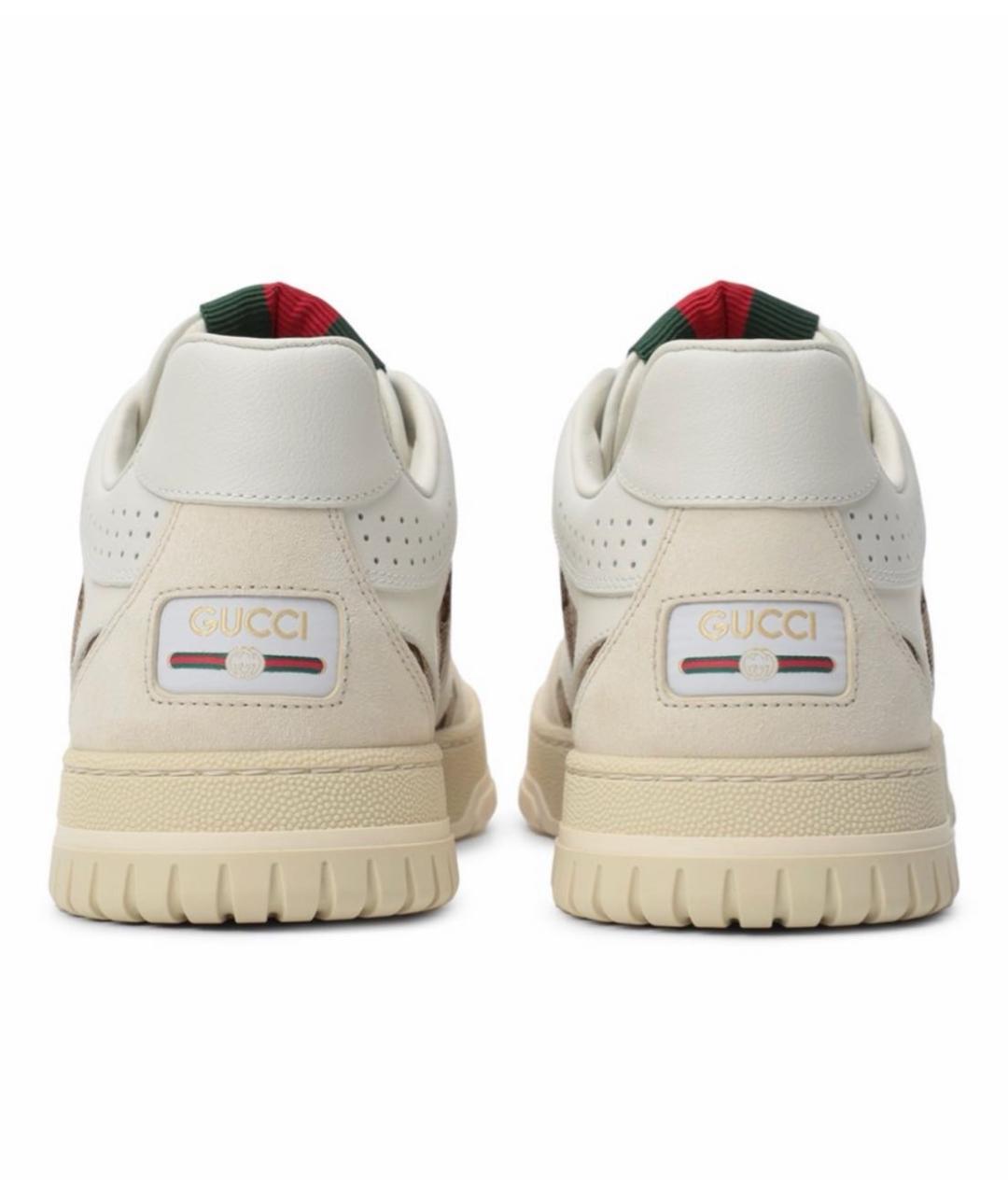 GUCCI Бежевые текстильные кеды, фото 4