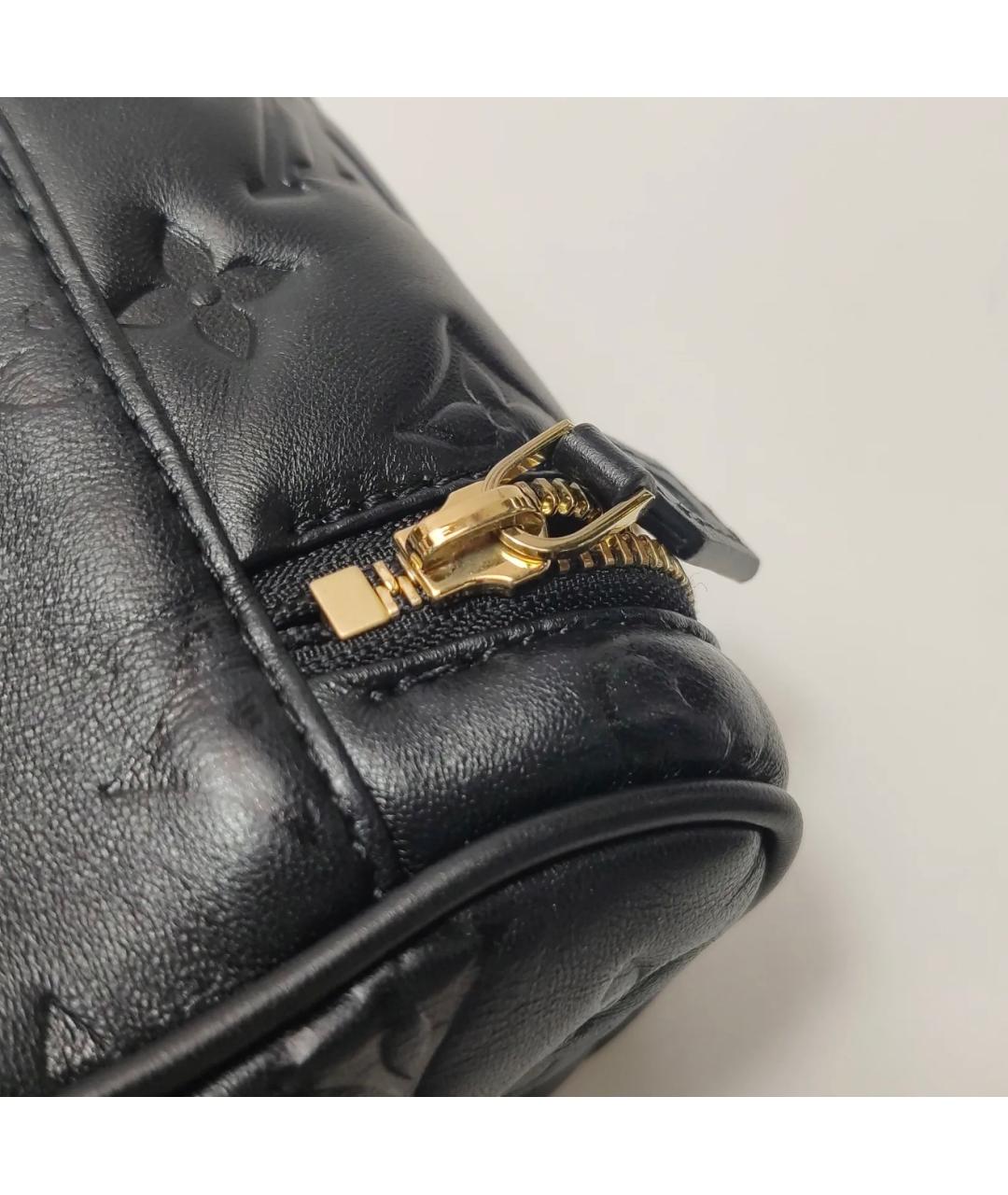 LOUIS VUITTON Черная кожаная сумка через плечо, фото 9