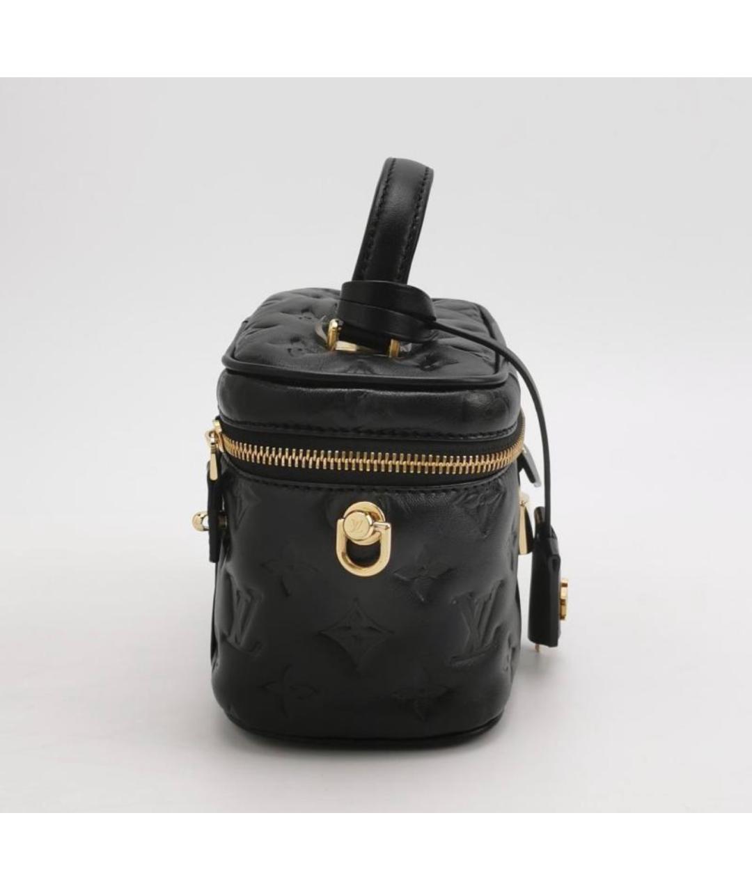 LOUIS VUITTON Черная кожаная сумка через плечо, фото 4