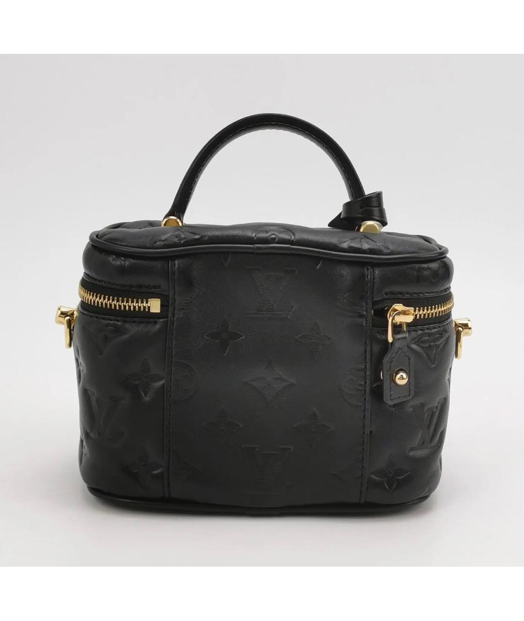 LOUIS VUITTON Черная кожаная сумка через плечо, фото 2