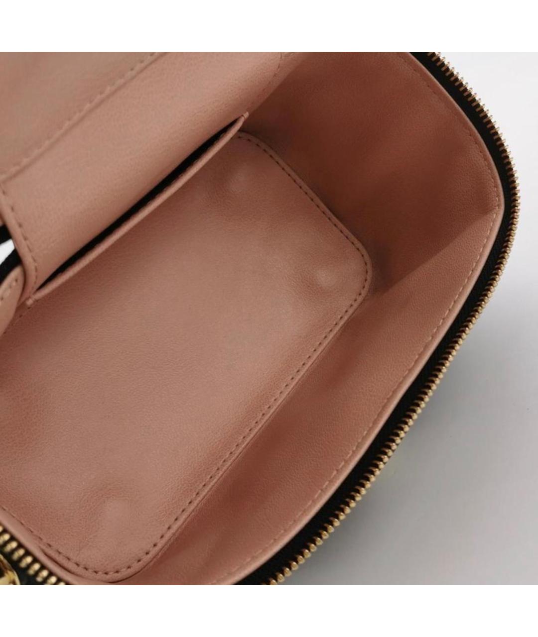 LOUIS VUITTON Черная кожаная сумка через плечо, фото 5