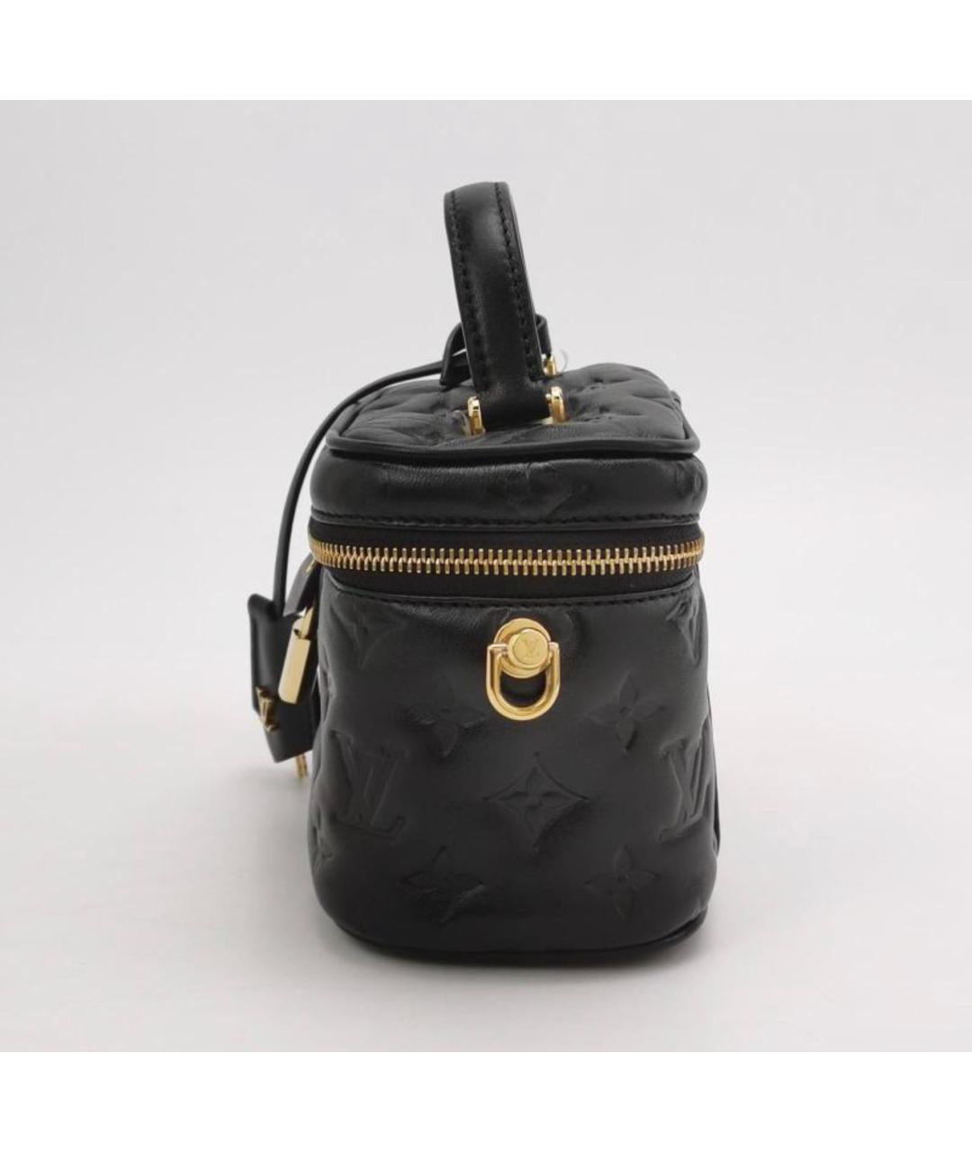 LOUIS VUITTON Черная кожаная сумка через плечо, фото 3