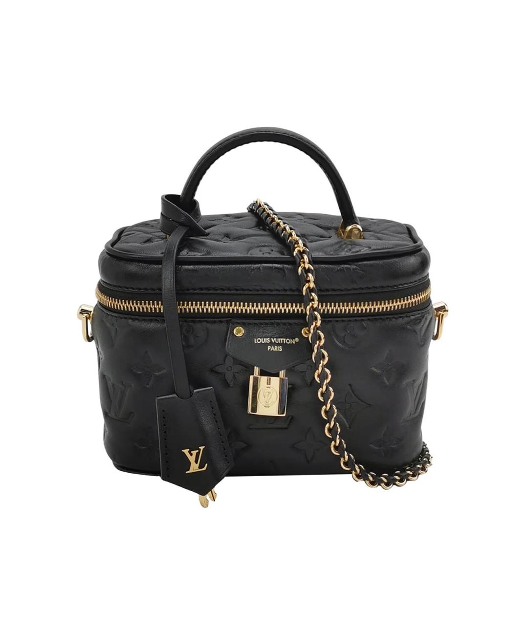 LOUIS VUITTON Черная кожаная сумка через плечо, фото 10