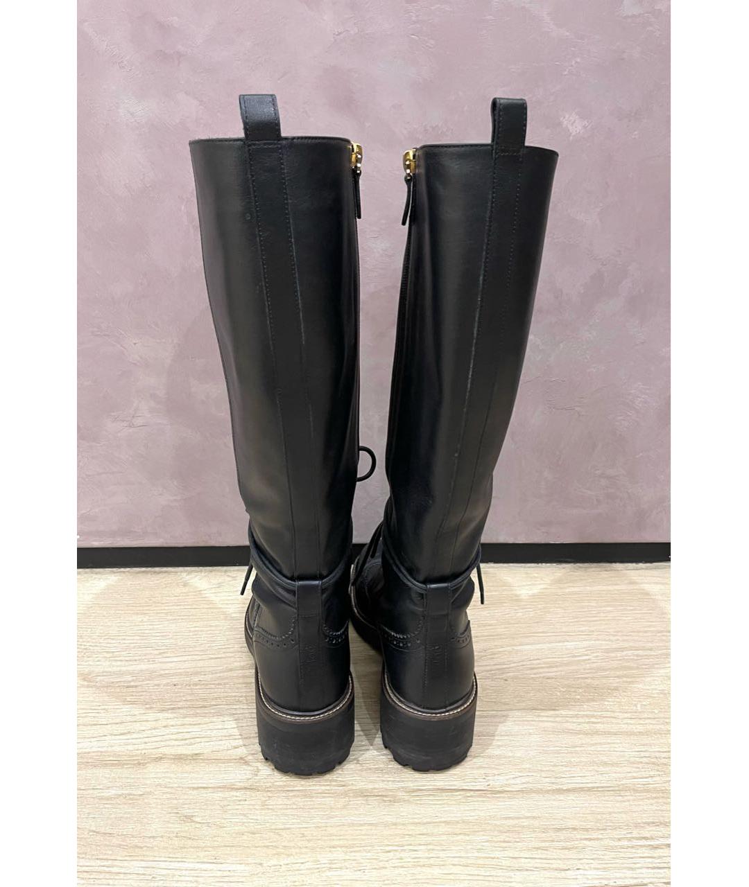 CHLOE Черные кожаные сапоги, фото 4