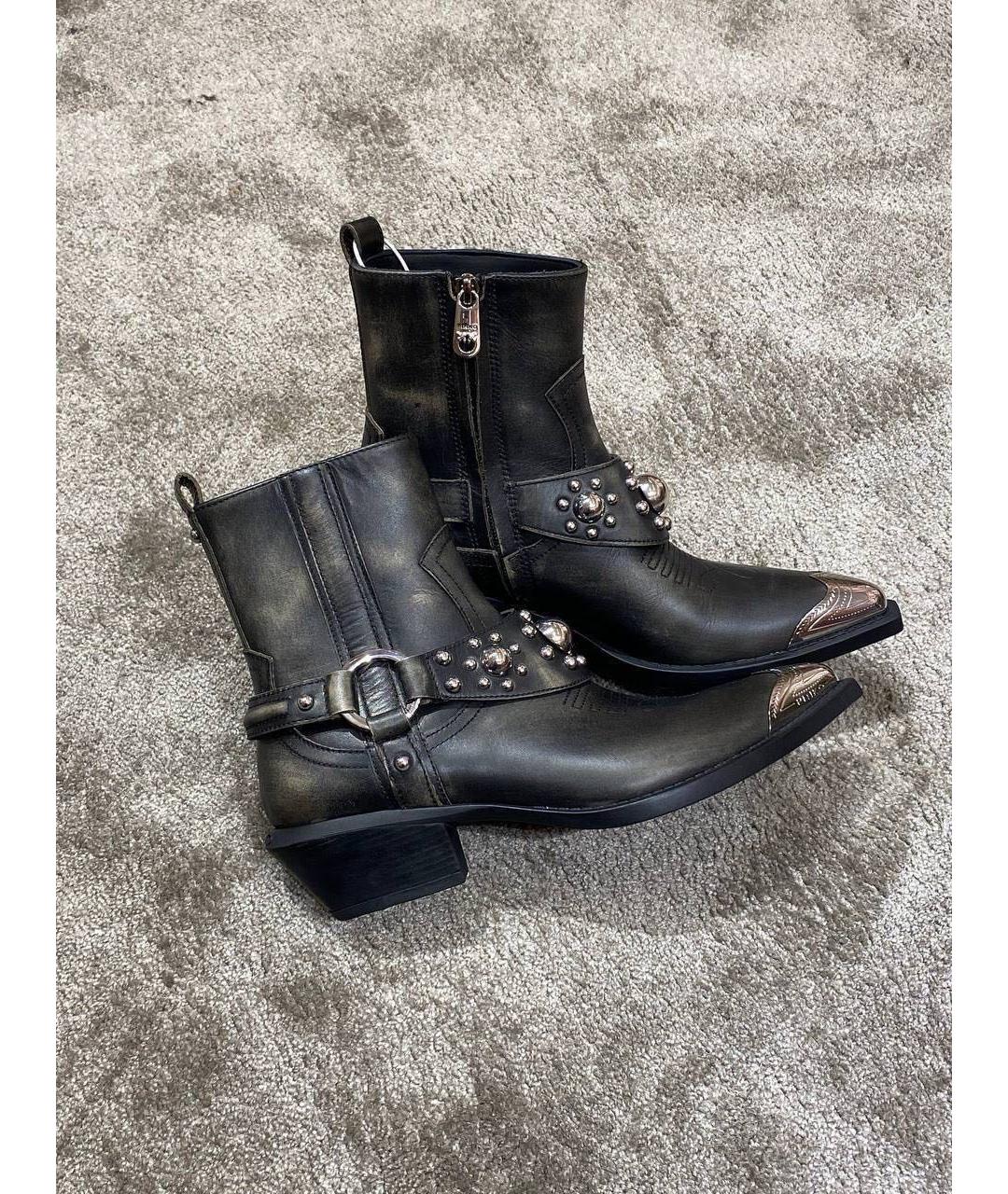 PINKO Хаки кожаные полусапоги, фото 3